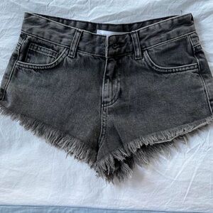 Subdued Charcoal Denim Women's Shorts